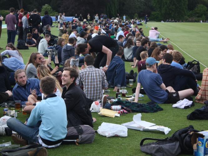 crowd parks